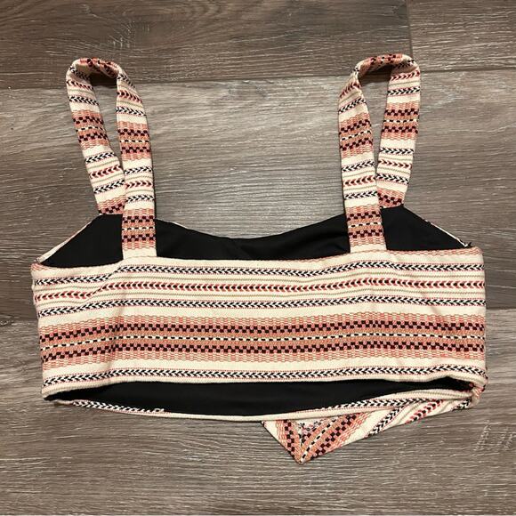 Zara Trafaluc Collection, White and Pink Crop Top, Size M - Picture 2 of 5